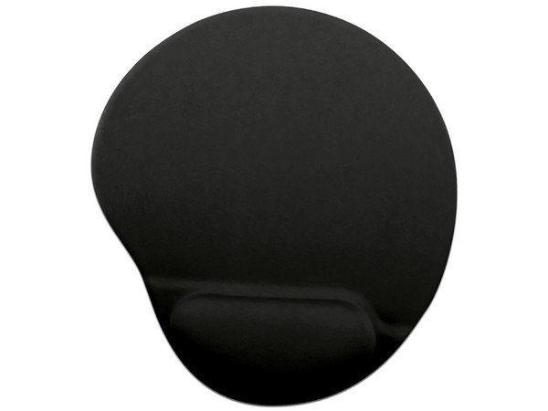 Mouse Pad Brobotix 500074N con reposa muñecas de gel de 23 x 20 cm. Color Negro.