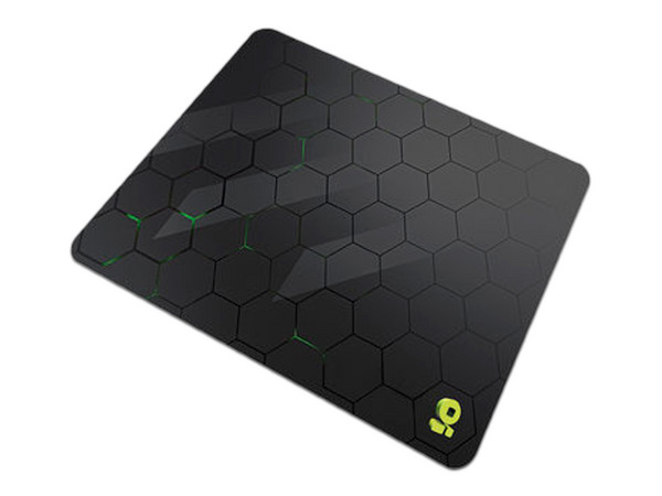 Mouse Pad Gamer Brobotix 6007075 hexágono tamaño M de 31 x 40 cm. Color Negro.