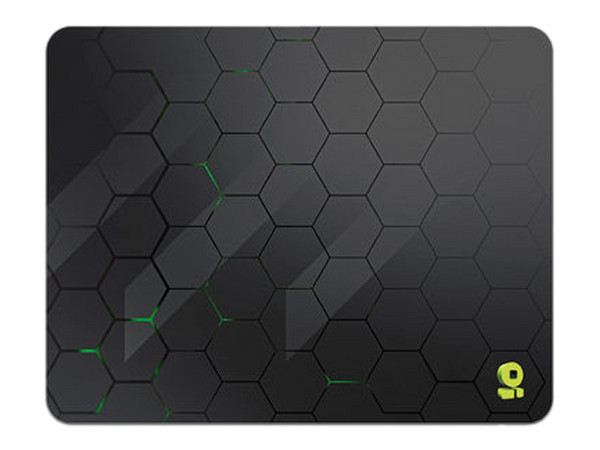 Mouse Pad Gamer Brobotix 6007075 hexágono tamaño M de 31 x 40 cm. Color Negro.