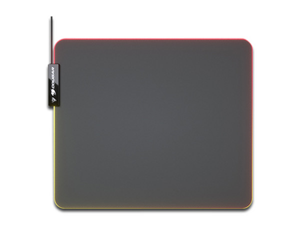 Mouse Pad Gaming Cougar Neon RGB, con Iluminación RGB y base antideslizante, Color Negro.