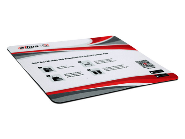 Mouse Pad Dahua MATPRO047, con info. Dahua Partner, Color Blanco.