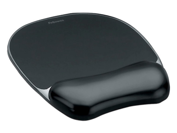 Mouse Pad Fellowes con Reposa Muñecas de Gel. Color Negro.