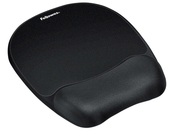 Mouse Pad Fellowes 9117801 con Reposa Muñecas de Gel. Color Negro.