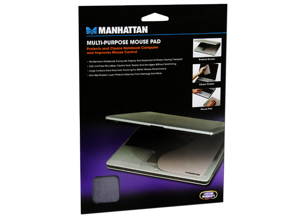 Mouse Pad Manhattan multipropósitos de 22 x 17cm. Color Gris.