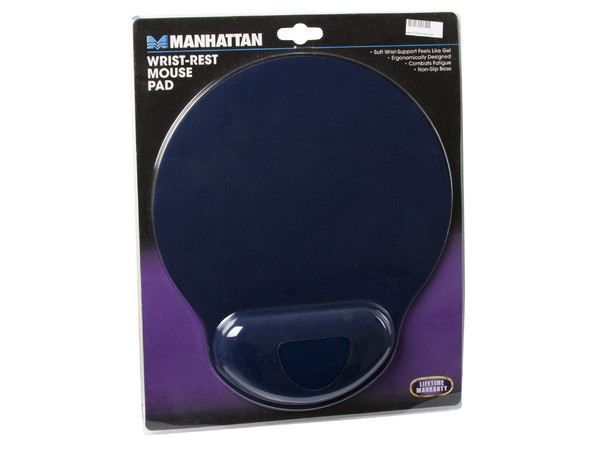 Mouse Pad Manhattan con descansa muñecas de 22 x 30cm. Color Azul.