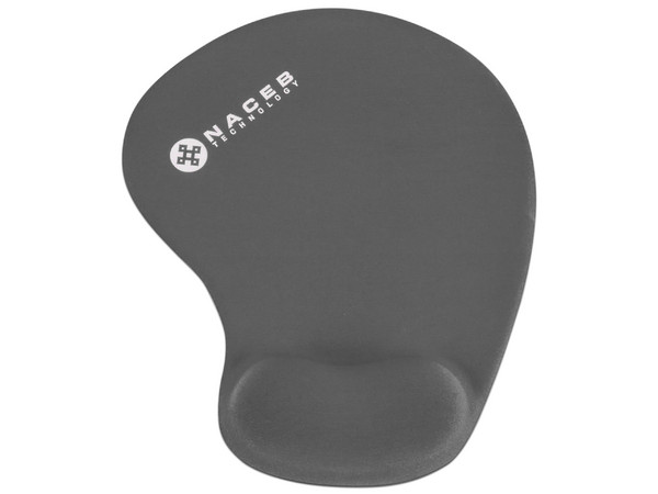 Mouse Pad NACEB NA-549R con reposa muñecas de gel, Color Gris.