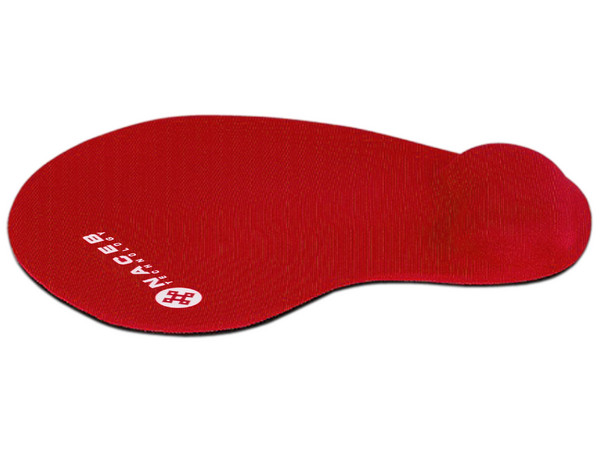 Mouse Pad NACEB NA-549R con reposa muñecas de gel. Color Rojo.