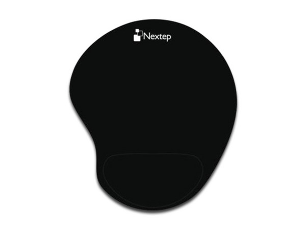 Mouse Pad Nextep NE-418C de 23 x 20 cm con reposa muñecas de Gel. Color Negro.