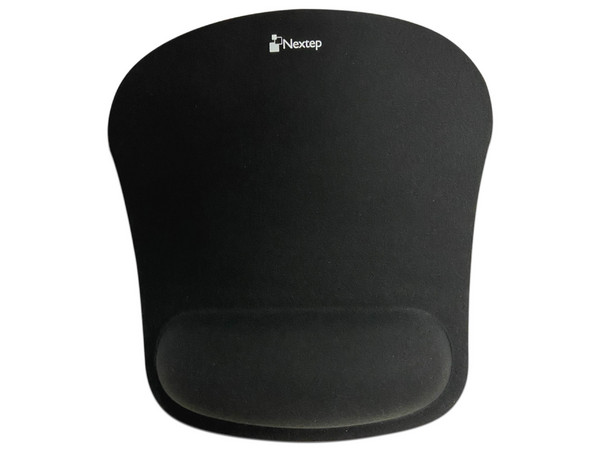 Mouse Pad Nextep NE-418R: Diseño ergonómico y Gel Descansa Muñecas. Color Negro.