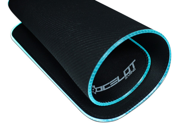 Mouse Pad Gamer OCELOT OMP01, RGB, Con Software integrado, Color Negro.