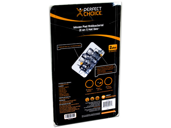 Paquete de 5 mouse pad Nat Geo antibacterial de microfibra 