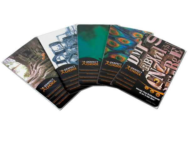 Paquete de 5 mouse pad Nat Geo antibacterial de microfibra 