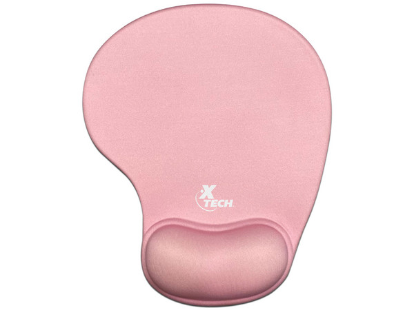 Mouse Pad Xtech XTA-530 con Descansa Muñecas, cromático de Tela y Gel en Color Rosa.

