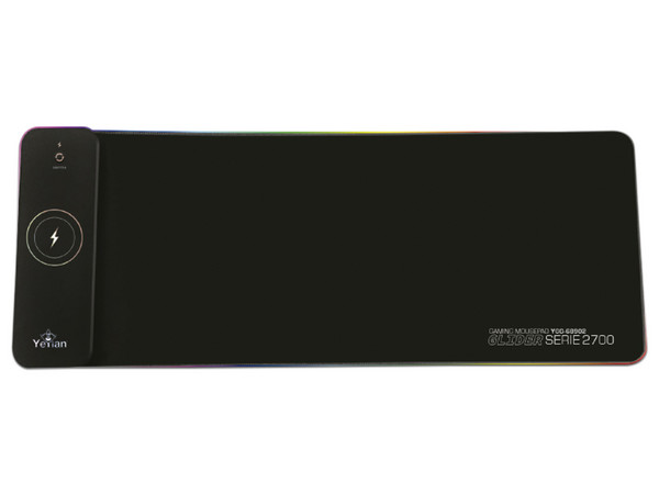 Mouse Pad Gamer Yeyian Glider 2700 RGB con carga inalámbrica.