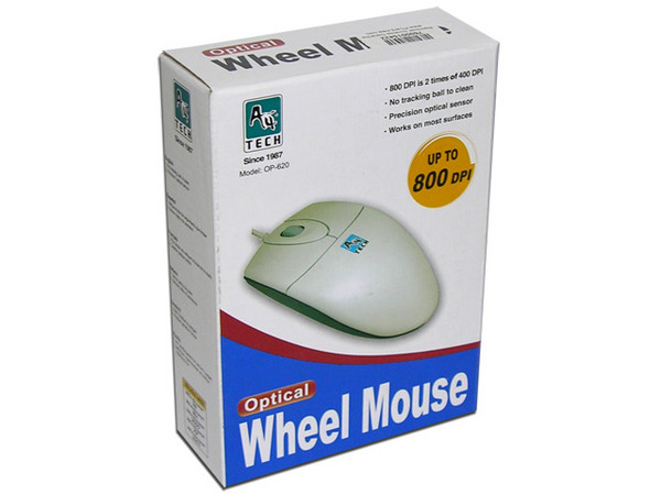 Mouse A4 Óptico con Scroll, PS/2