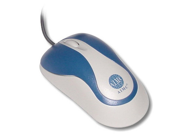 Mouse AIMC con 2 botones y scroll, PS2. Color Azul