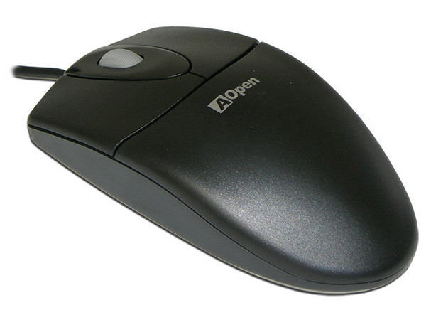 Mouse AOPEN modelo W23B, 3 botones y scroll, PS/2.