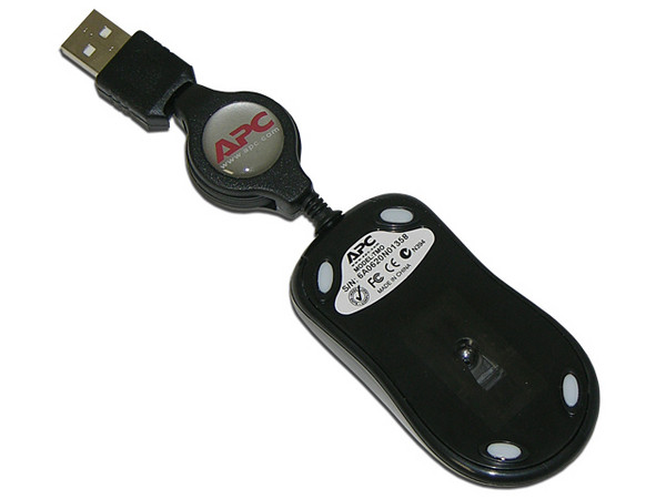 Mini Mouse APC MS-191 Óptico, USB. Color Negro con Plateado.
