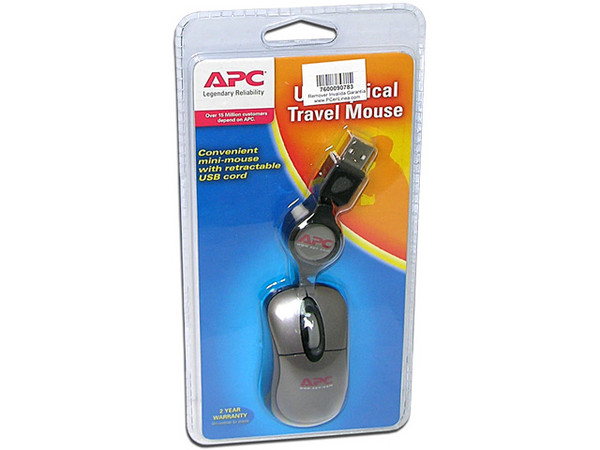 Mini Mouse APC MS-191 Óptico, USB. Color Negro con Plateado.
