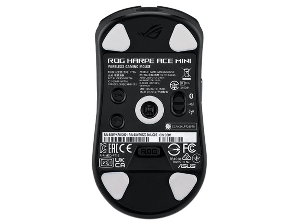 Mouse Óptico Gamer Inalámbrico Asus ROG Harpe Ace Mini P716, DPI de Hasta 42000, AURA Sync, Sensor ROG AimPoint, Conectividad USB 2.0, Bluetooth, 5 Botones, Color Negro.