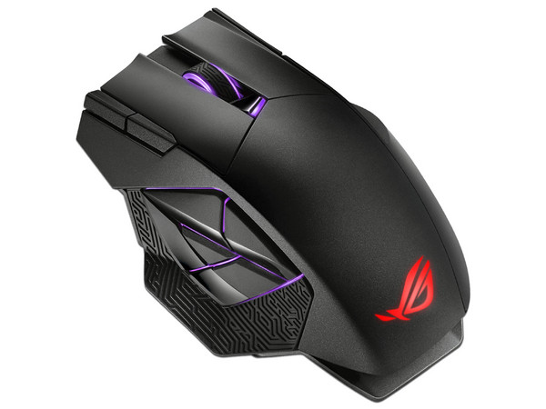 Mouse Gamer ASUS ROG Spatha X, hasta 19,000dpi, 12 botones programables, RGB, modo inalámbrico y alámbrico, USB.