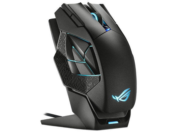 Mouse Gamer ASUS ROG Spatha X, hasta 19,000dpi, 12 botones programables, RGB, modo inalámbrico y alámbrico, USB.