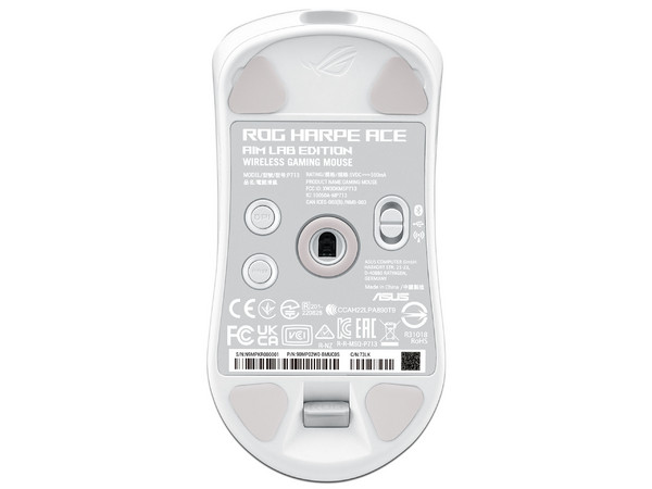 Mouse Gamer Inalámbrico ASUS ROG Harpe Ace Aim Lab Edition, DPI de hasta 36.000DPI, Sensor ROG AimPoint, Conectividad USB 2.0, Bluetooth, Color Blanco.