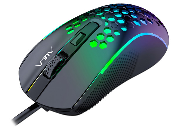 Mouse Gamer Óptico AULA S11 Mountain, 3600 DPI, Cable USB de 1.5m, RGB. Color Negro.