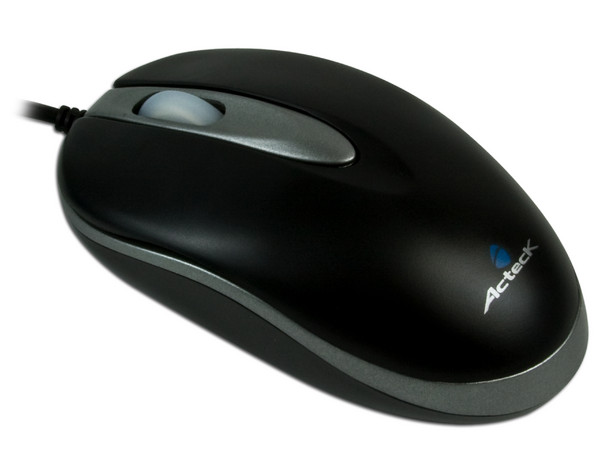 MOUSE ACTECK OPTICO NEGRO PS2  3 BOTONES Y SCROLL