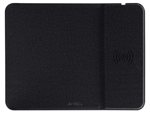 Kit de carga inalámbrica Acteck de Mouse y Mousepad con carga inalámbrica. Color Negro.