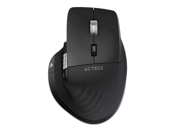 Mouse Óptico Inalámbrico Acteck VIRTUOS FITT PRO MI780, Ergonómico, 8 Botones, Hasta 3200 DPI, Color Negro.