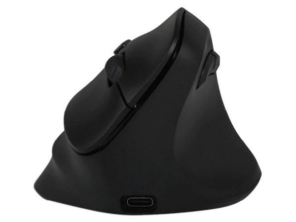 Mouse Óptico Inalámbrico Acteck Vertical Virtuos Fitt MI520, Ergonómico, 7 Botones, Hasta 2400 DPI, Color Negro.