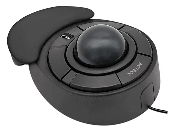 Mouse Óptico Ergonómico Acteck Virtuos Art X MI787, 1600DPI, Reposa manos desmontable, USB, Color Negro.