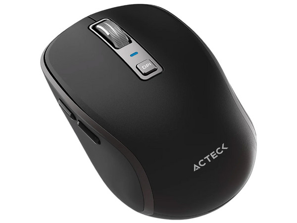 Mouse Multidispositivo Acteck Optimize Trip Pro MI580, hasta 1600 dpi, 2.4 GHz + 2 Modos Bluetooth, 6 Botones, Recargable, Color Negro.

