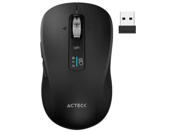 Mouse Óptico Inalámbrico Acteck Virtous Pro Air MI766 Elite, 3200dpi, Receptor USB. Color Negro.