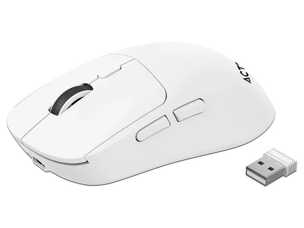 Mouse Óptico Inalámbrico Acteck Instinct Click MI484, 3200 DPI, 6 Botones, Receptor USB, Bluetooth. Color Blanco.