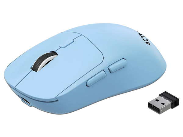 Mouse Óptico Inalámbrico Acteck Instinct Click MI484, 3200 DPI, 6 Botones, Receptor USB, Bluetooth. Color Azul.