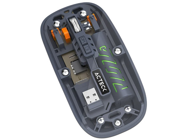 Mouse Óptico Inalámbrico Acteck Aero One MI455G, 3200 DPI, Receptor USB, Bluetooth. Color Negro.