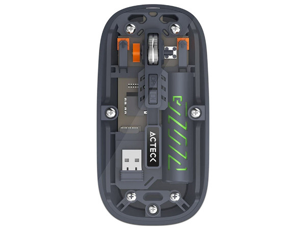 Mouse Óptico Inalámbrico Acteck Aero One MI455G, 3200 DPI, Receptor USB, Bluetooth. Color Negro.