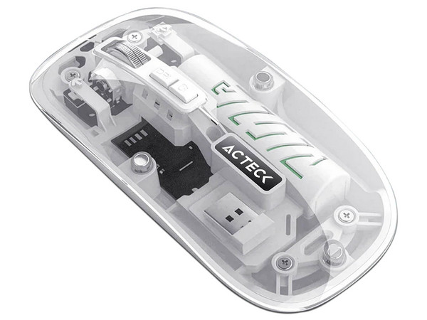 Mouse Óptico Inalámbrico Acteck Aero One MI455W, 3200 DPI, Receptor USB, Bluetooth. Color Blanco.