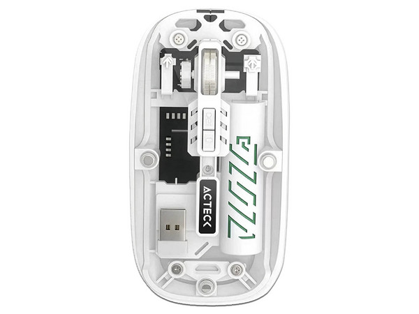 Mouse Óptico Inalámbrico Acteck Aero One MI455W, 3200 DPI, Receptor USB, Bluetooth. Color Blanco.