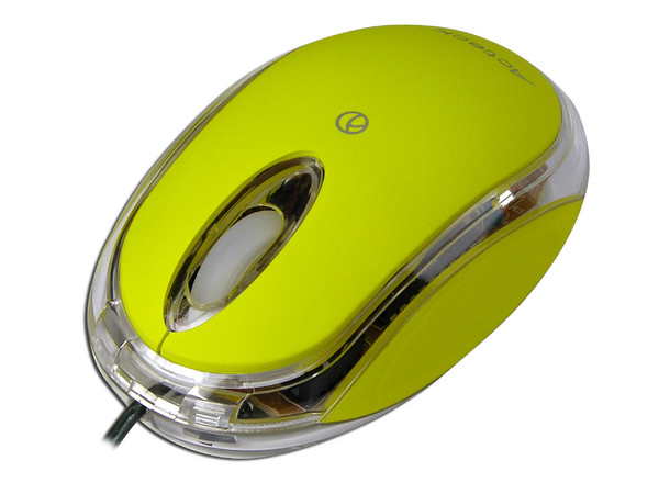 Mini Mouse Acteck AM-1000 Óptico, USB. Color Amarillo