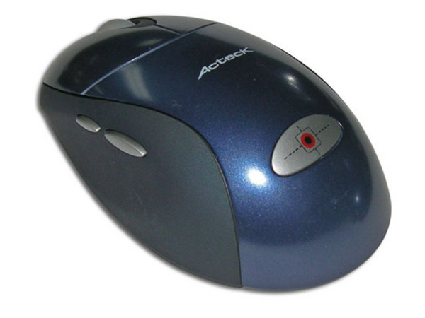 Mouse Acteck AM-1500RF Óptico Inalámbrico, USB con Cargador de Baterías. Color Azul con Negro