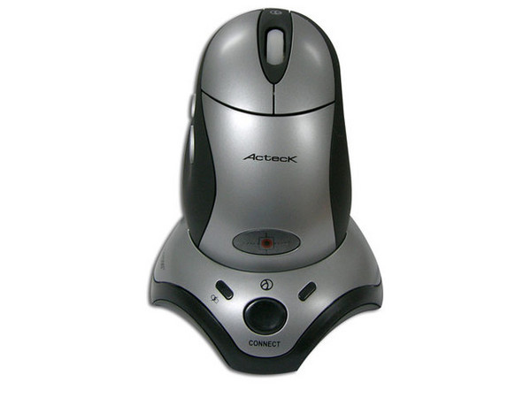 Mouse Acteck AM-1500RF Óptico Inalámbrico, USB con Cargador de Baterías. Color Plateado