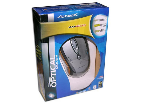 Mouse Acteck Office AM-1600 Óptico, USB. Color Plateado