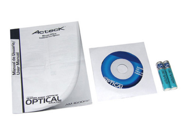 Mouse Acteck AM-1600RF Óptico Inalámbrico, USB con Cargador de Baterías