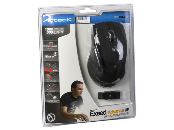 Mouse Acteck AM-1800RF Óptico Inalámbrico, USB. Color Negro