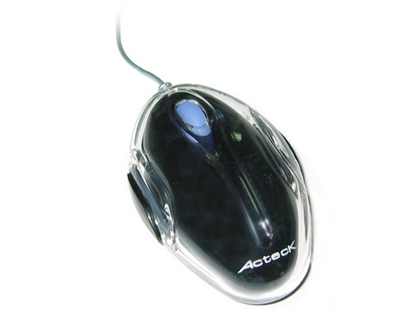 Mini Crystal Mouse Óptico USB, 2 botones y scroll.