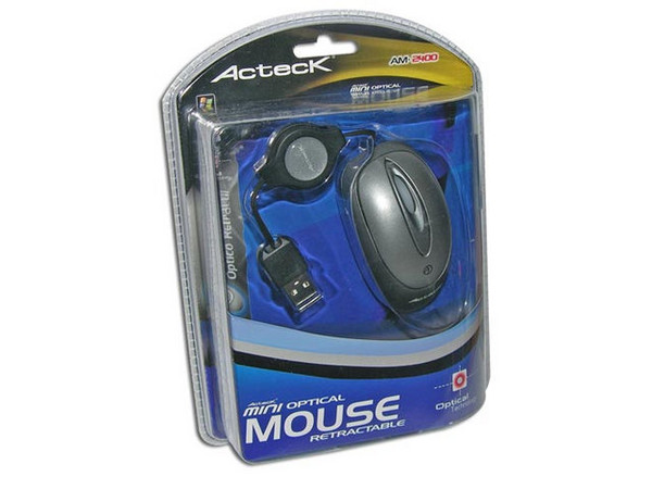 Mini Mouse Acteck Óptico AM-2400, USB. Color Plateado