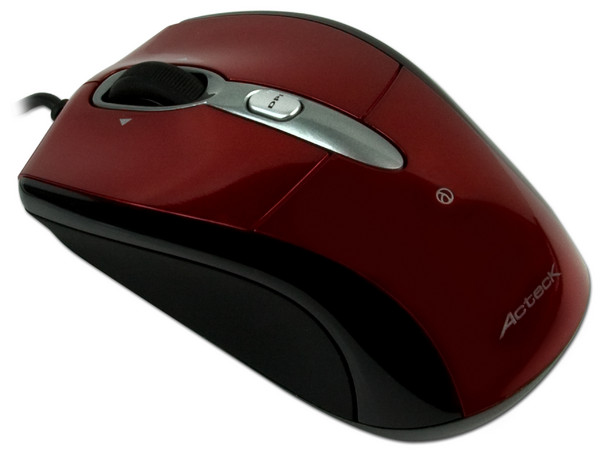 Mouse Acteck Exeed Navigator AM-2550 Óptico, USB. Color Rojo